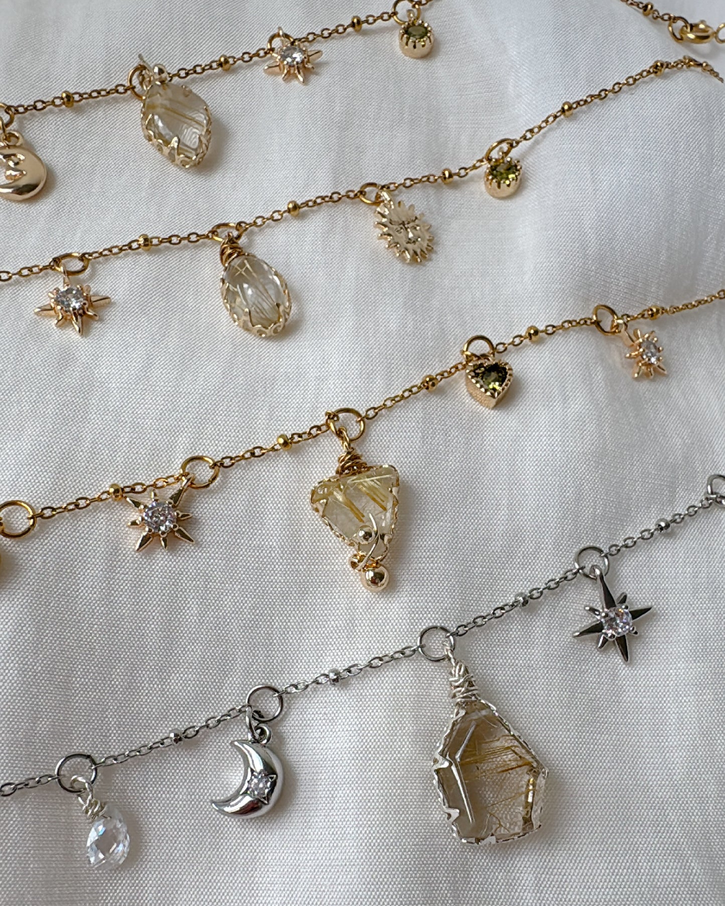 2ways | Gold Rutilated Necklace
