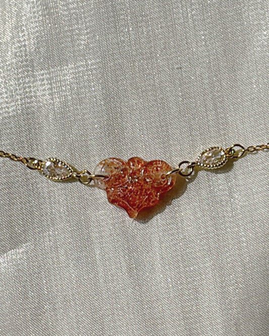 平安如意鎖｜Peaceful Lock Sunstone Bracelet