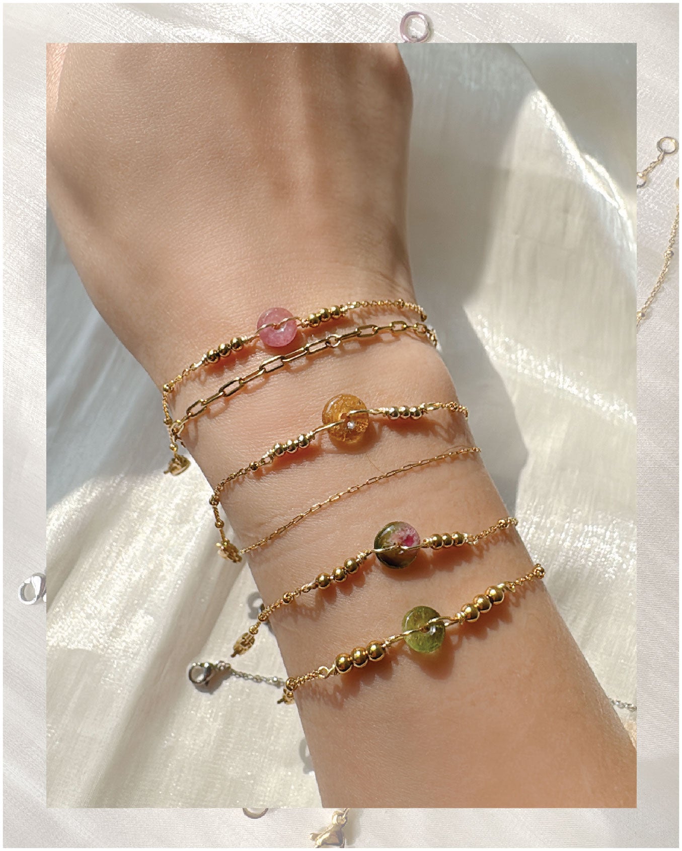 平安扣手鏈| Lucky Doughnut Tourmaline Bracelet