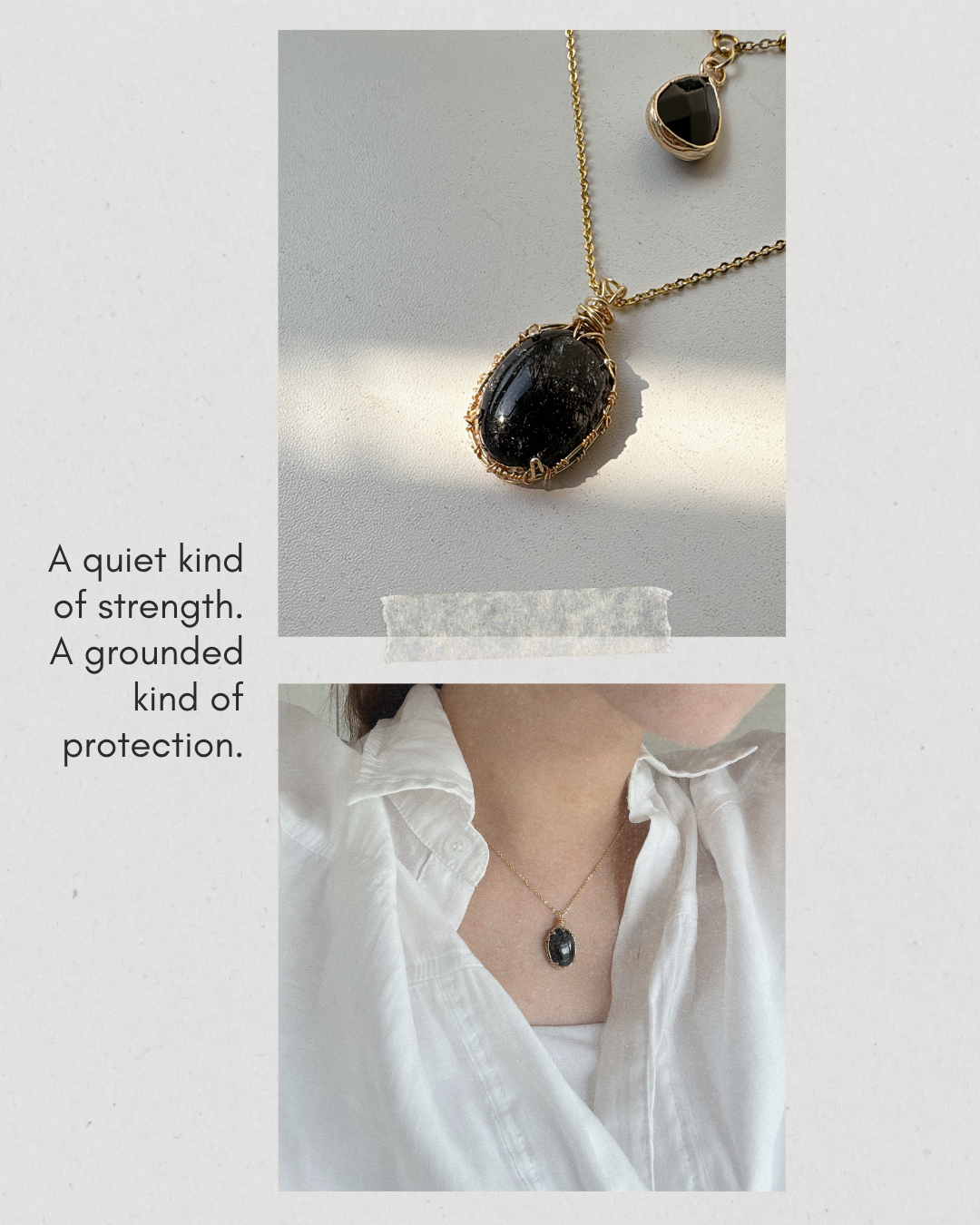 Black Rutilated Handcrafted Necklace