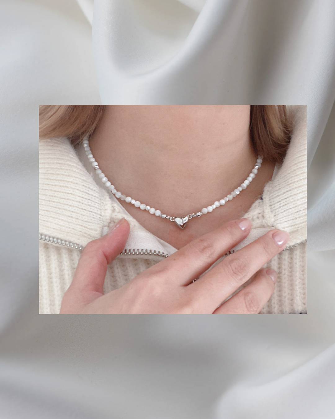 I Mag(net) You * Mother of Pearl necklace