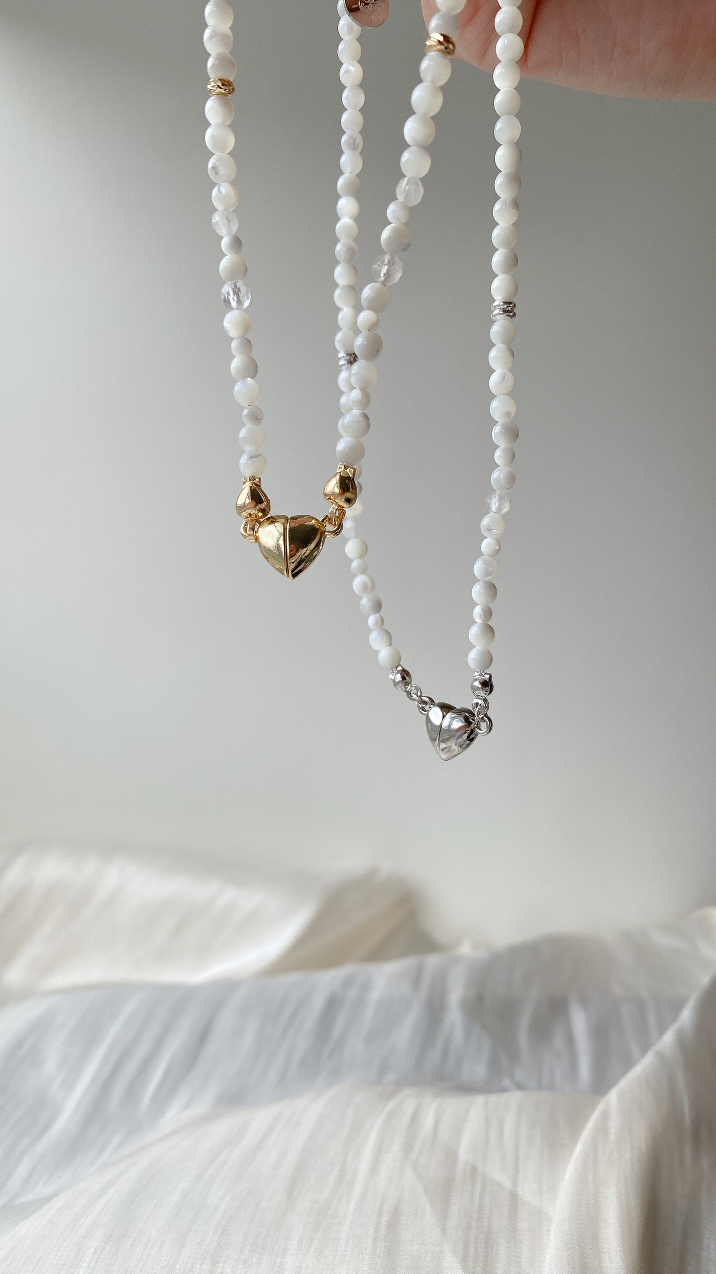I Mag(net) You * Mother of Pearl necklace