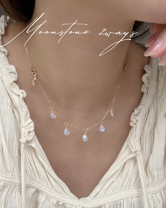 Moonstone 2ways Gatsby Necklace