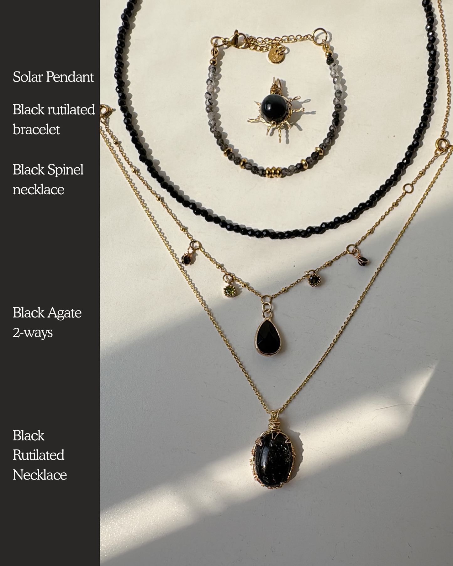 Black Rutilated Handcrafted Necklace