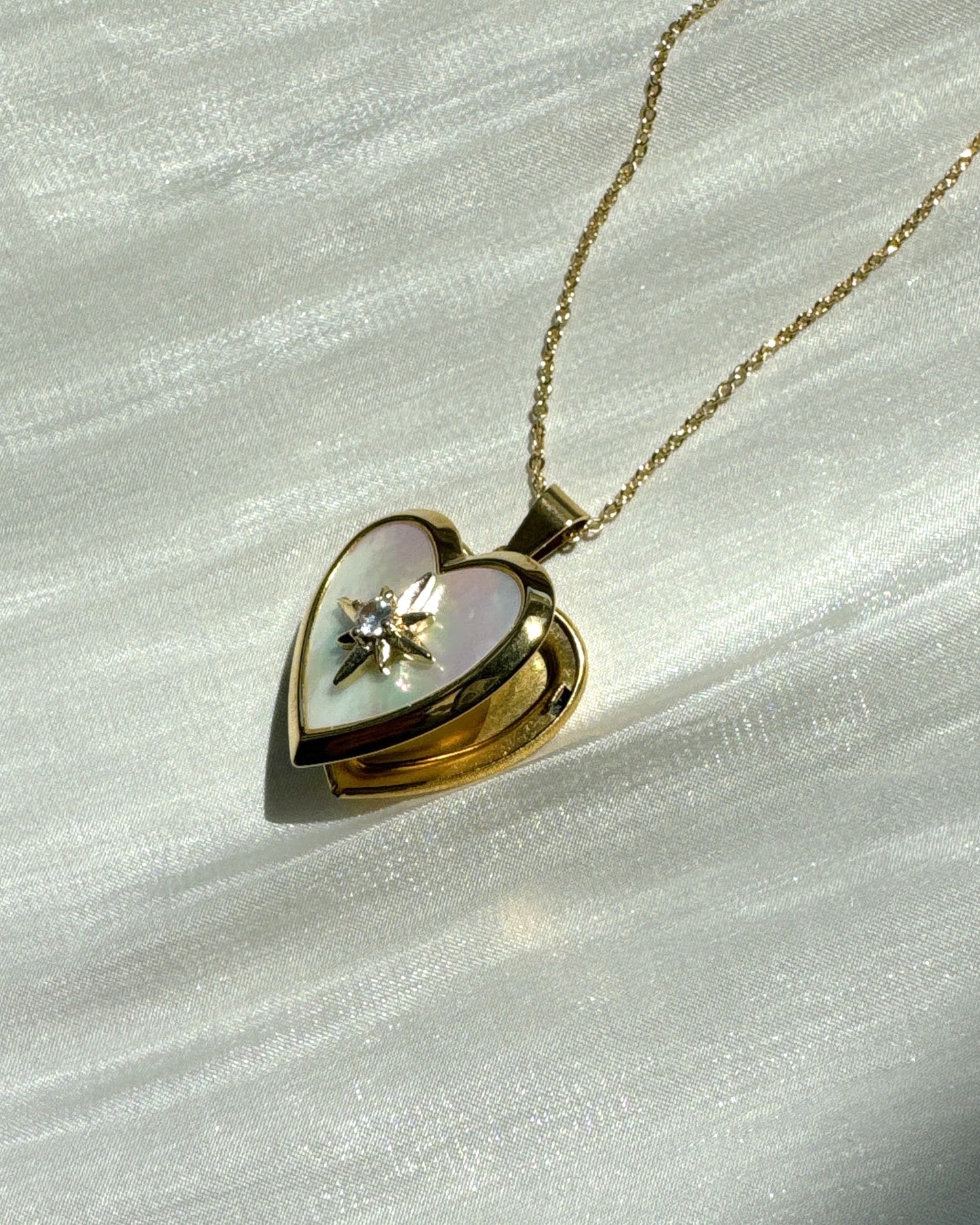 Mother of Pearl Love-Locket Necklace