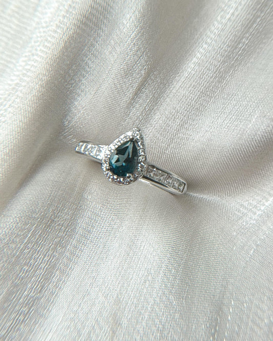 London Blue Topaz  Pear Shape Rings