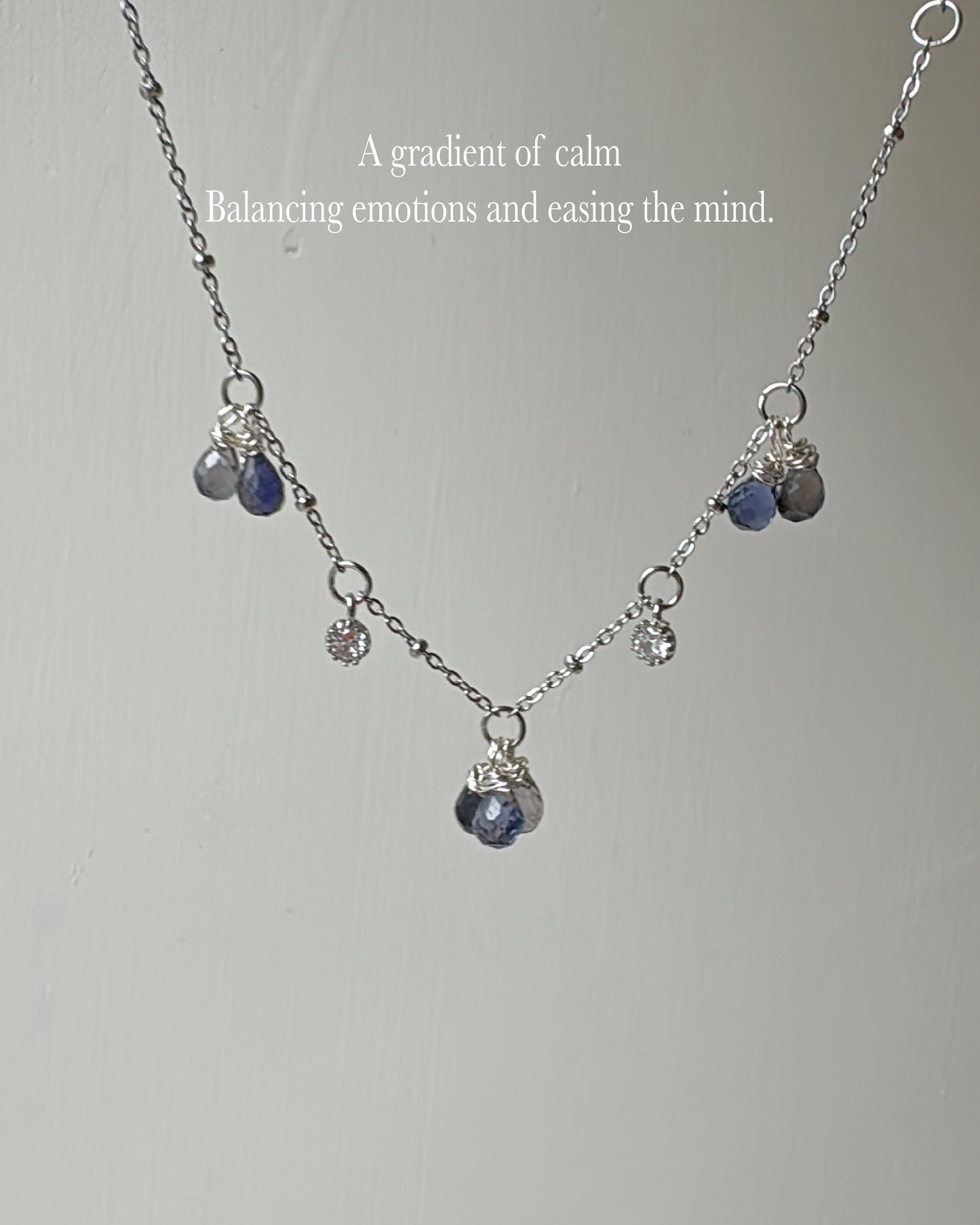 Iolite RainDrops 2ways Gatsby Necklace