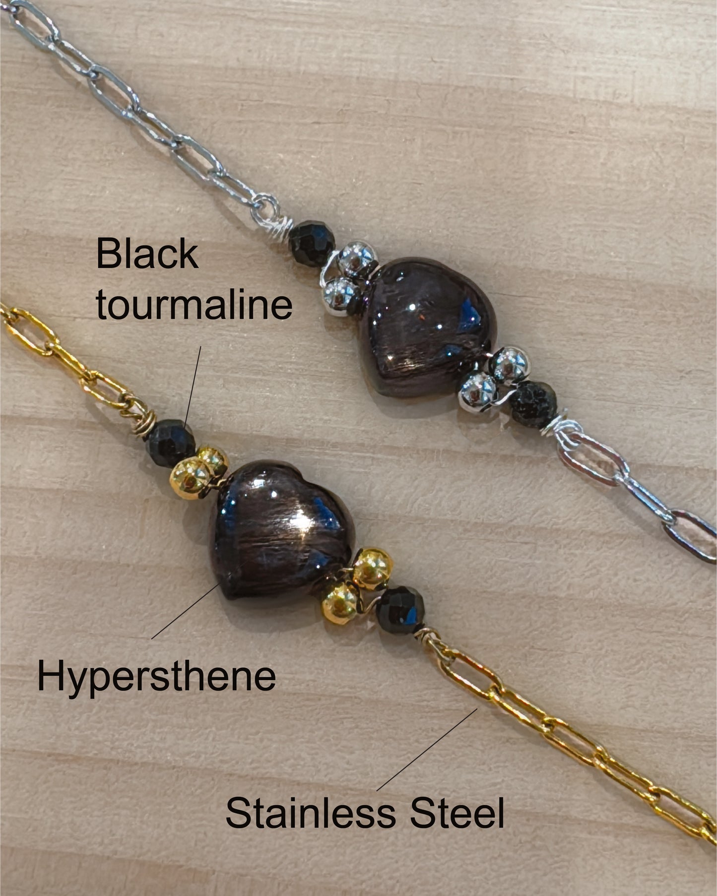 Obsidian | Hypersthene | Bracelet