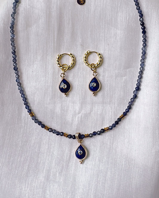 Serena Link Set ｜ Indigo iolite & Lapis Lazuli