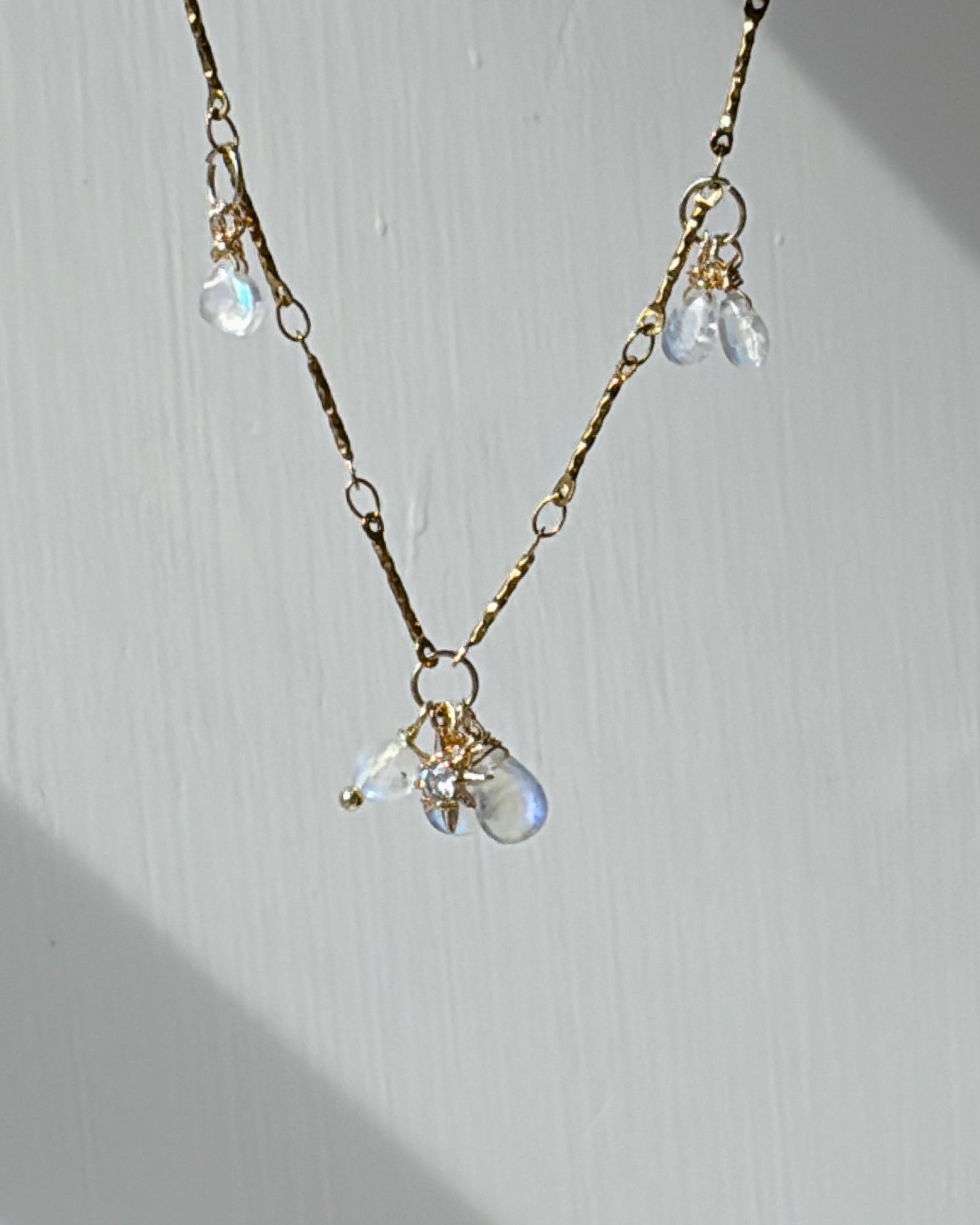 RainDrops Moonstone Necklace
