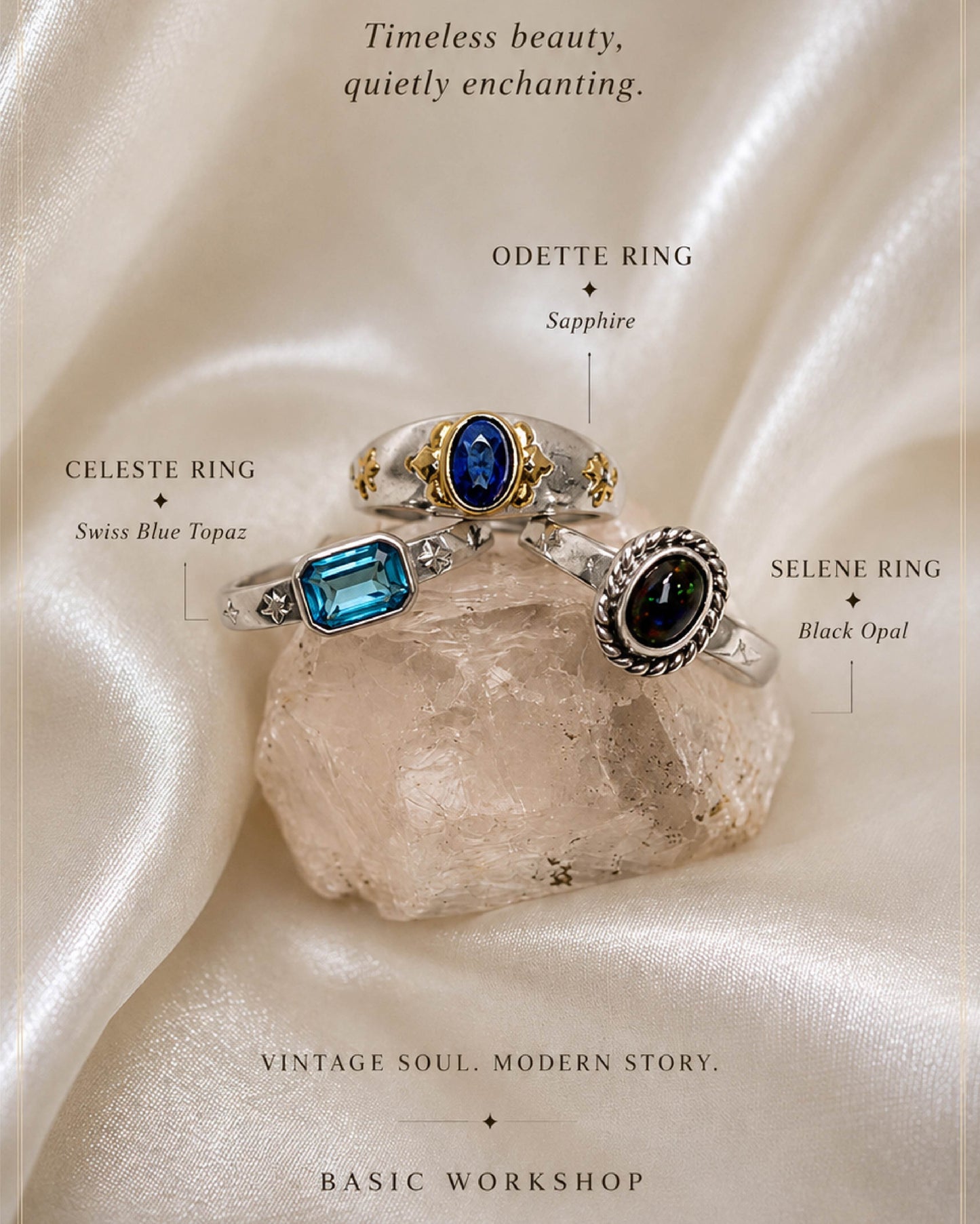 𝑽𝒆𝒊𝒍𝒆𝒅 𝑬𝒍𝒆𝒈𝒂𝒏𝒄𝒆 Rings - Sapphire | Topaz | Opal