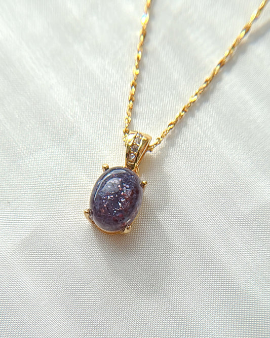 Bloodshot Iolite Necklace