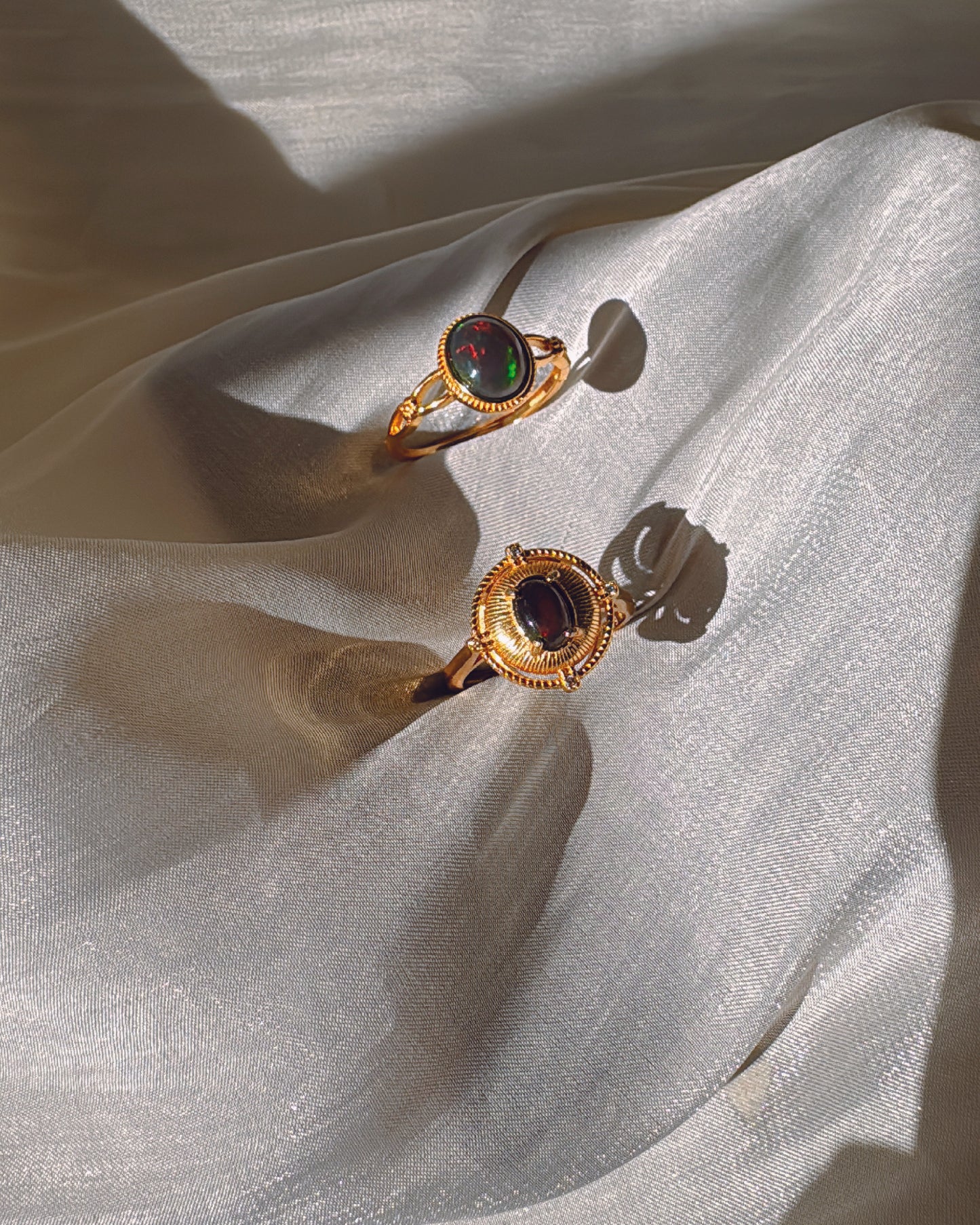 Black Opal Rings