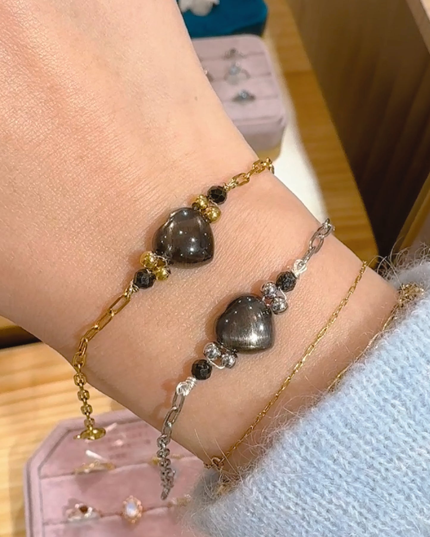Obsidian | Hypersthene | Bracelet