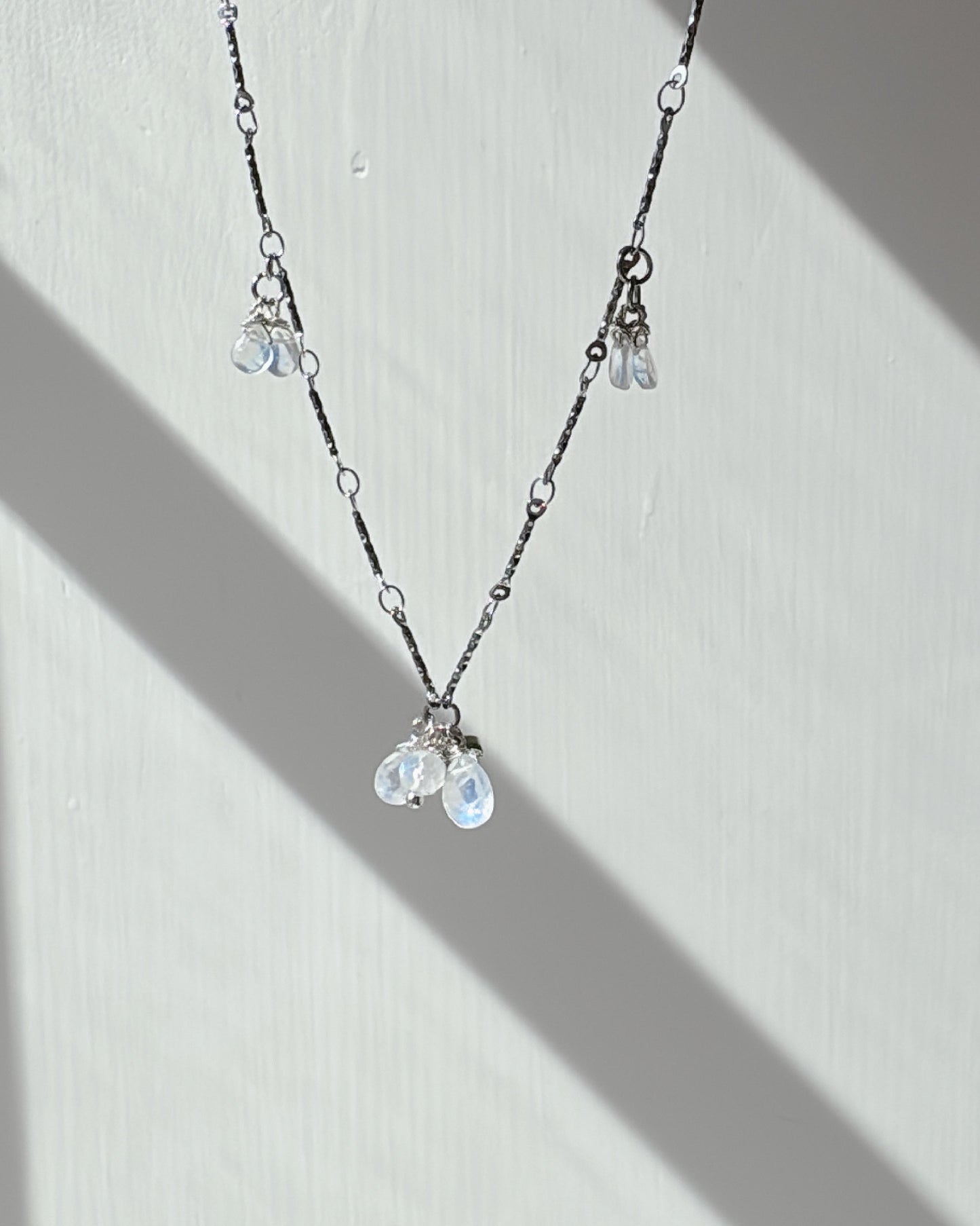 RainDrops Moonstone Necklace