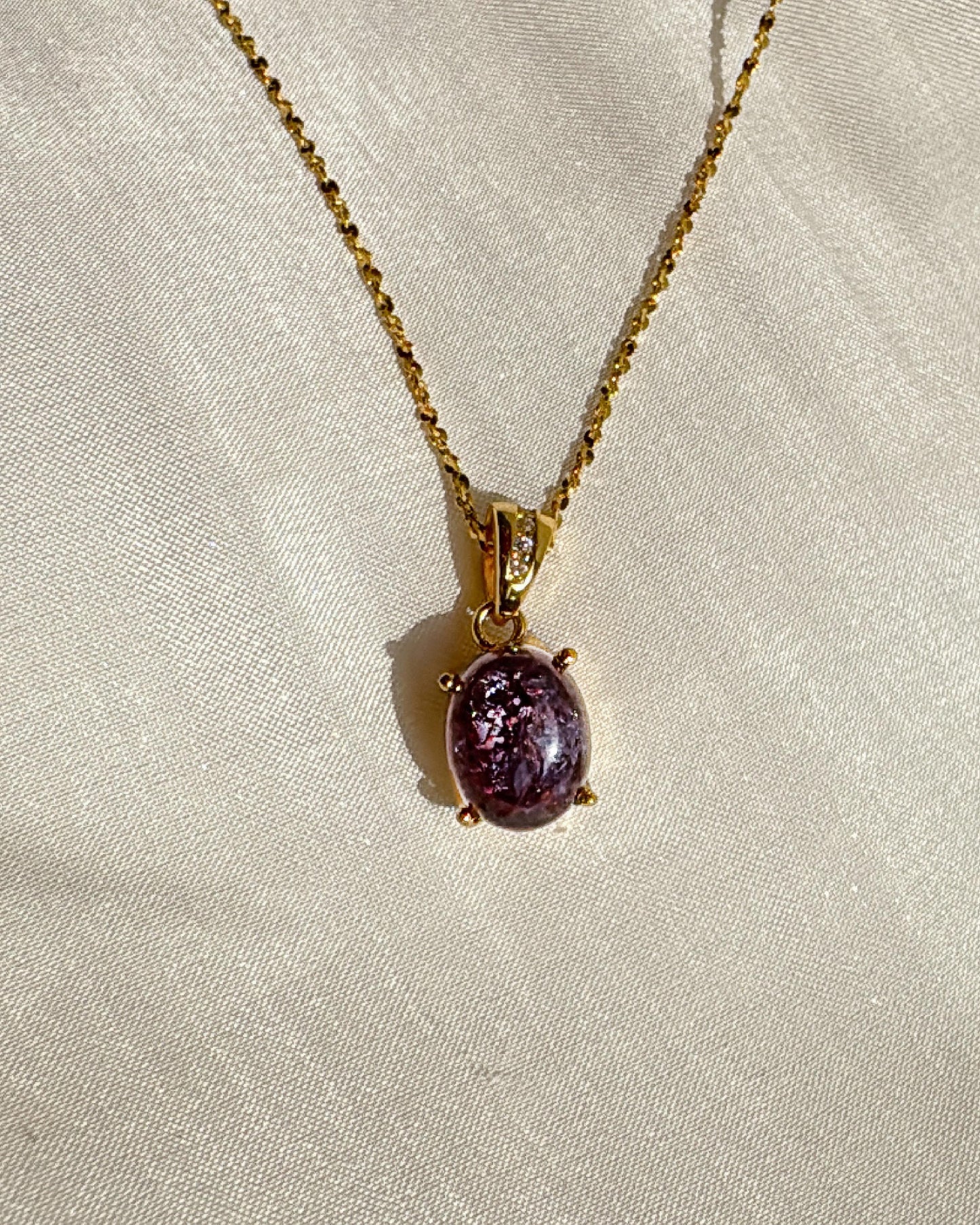 Bloodshot Iolite Necklace
