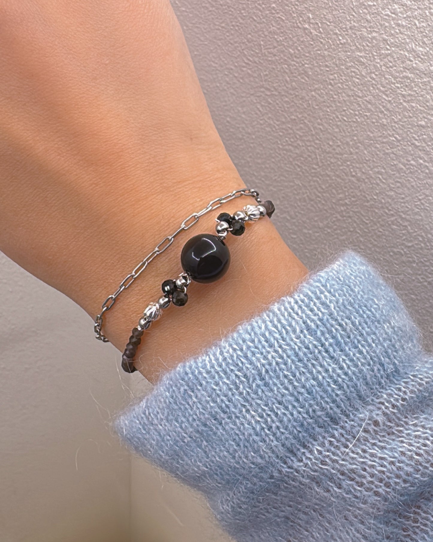 Obsidian | Hypersthene | Bracelet
