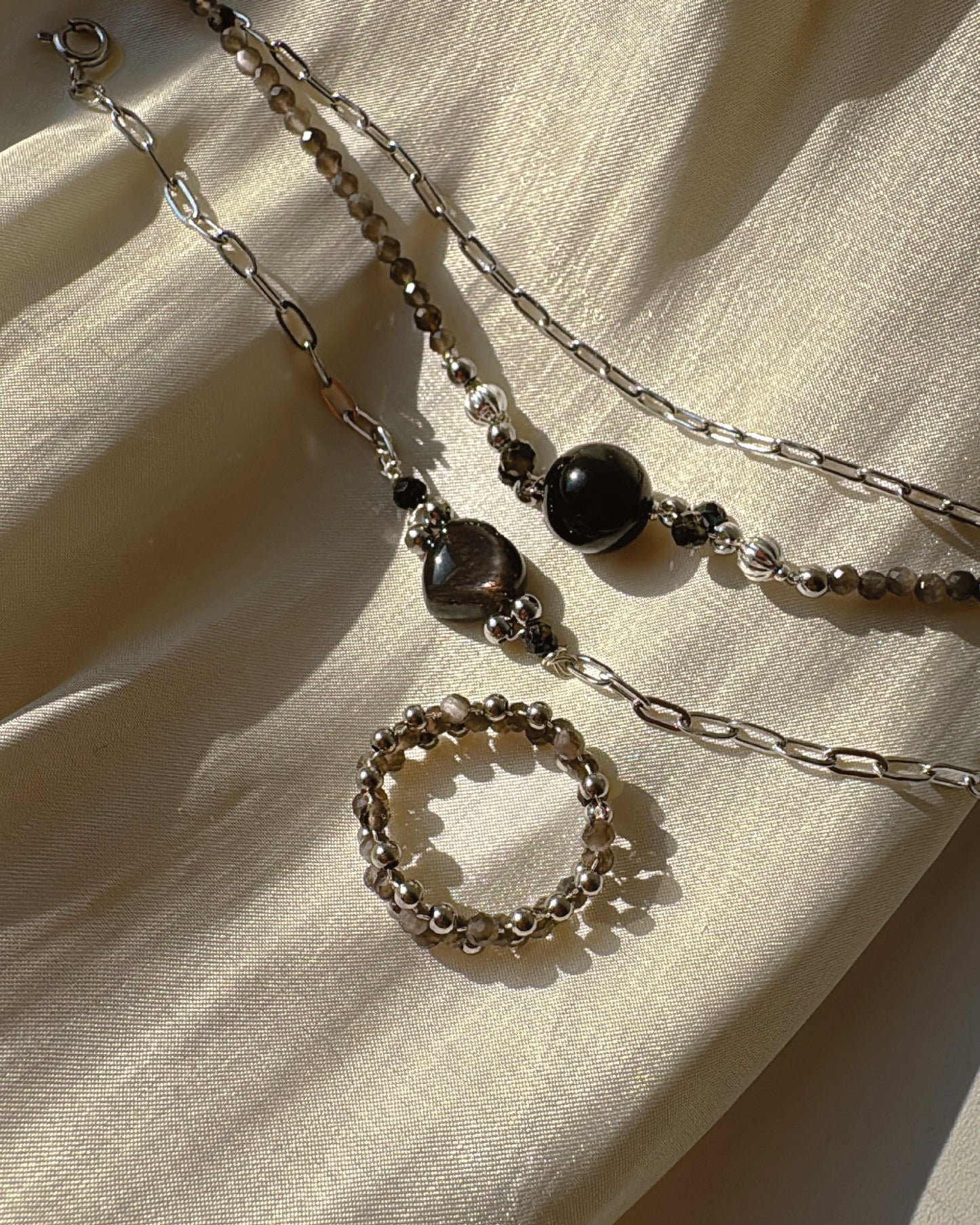 Obsidian | Hypersthene | Bracelet
