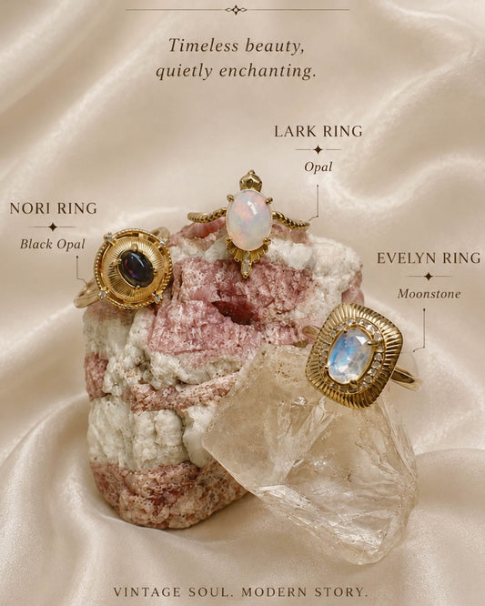 Veiled Elegance Rings - Moonstone | Opal | Topaz