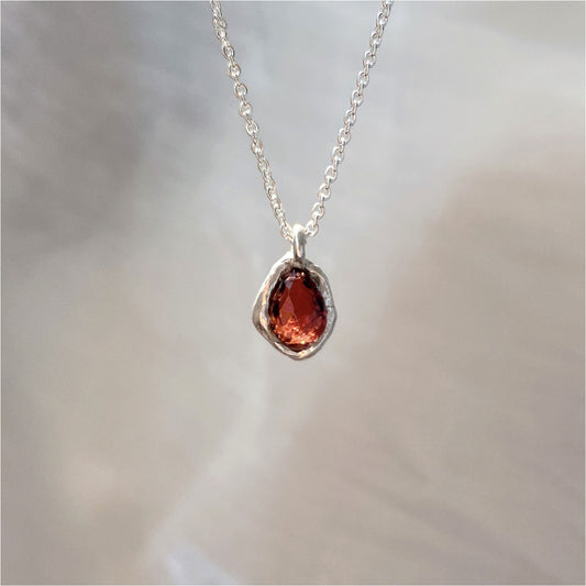 Cave Garnet Necklace *You are loved collection